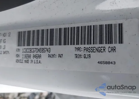 2013 Chrysler 200 Limited z USA, uszkodzony, nr VIN 1C3CCBCG7DN595743